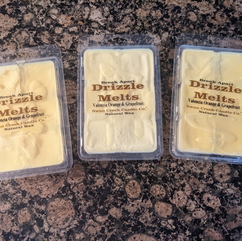 Swan Creek Candle Co Valencia Orange & Grapefruit Drizzle Melts Natural Soy Wax
